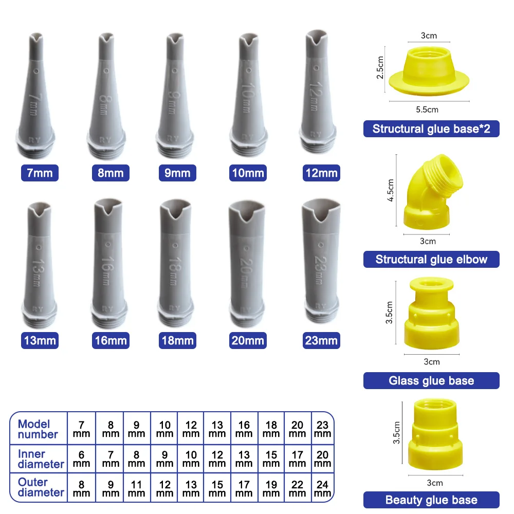 Caulking Tools 15 Pcs Caulk Finisher Kit Connection Bases Replacement For Bathroom Kitchen Doors