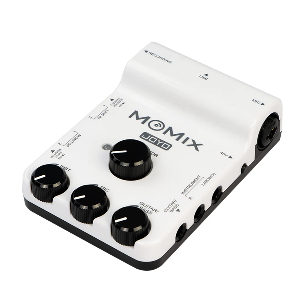 Joyo Momix Sound Card Effect Microfono Amplificatore Per Chitarra Musica Dal Vivo Strumenti Audio Per La Registrazione Canto Broadcast Streaming Mixer
