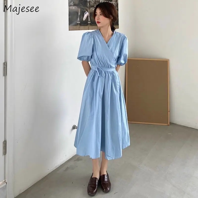 

Short Sleeve Dress Women Popular Lovely Elegant Fashion Cute Summer Clothing French Style New Arrival Street Wear Leisure Fit
