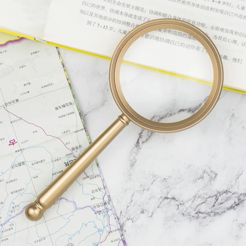 

75Mm 90Mm Magnifier Handheld Portable Magnifying Glass Loupe for Book Reading Newspaper Jewelry Jade Antique Appraisal