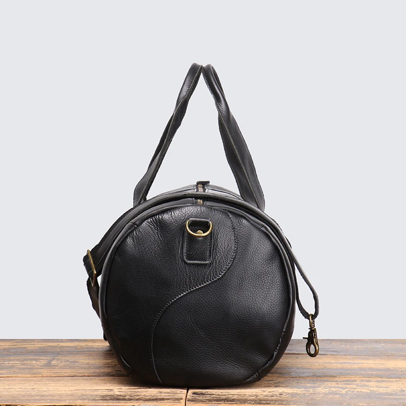 Cowhide Leather Duffle Weekender Bags Carry On Messenger Bag Men's Vintage Duffel Travel Bag Gym Sport Tote Bags Leathfocus 6