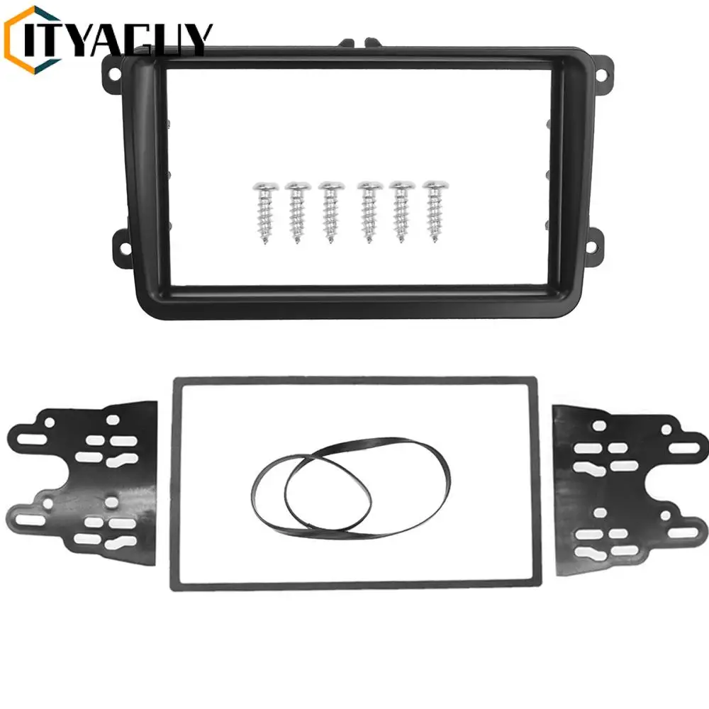 Doppio Din Car Radio Fascia Per Volkswagen Vw Touran 2009 Passat Golf Tiguan Car Stereo Radio Dash Installazione Montaggio