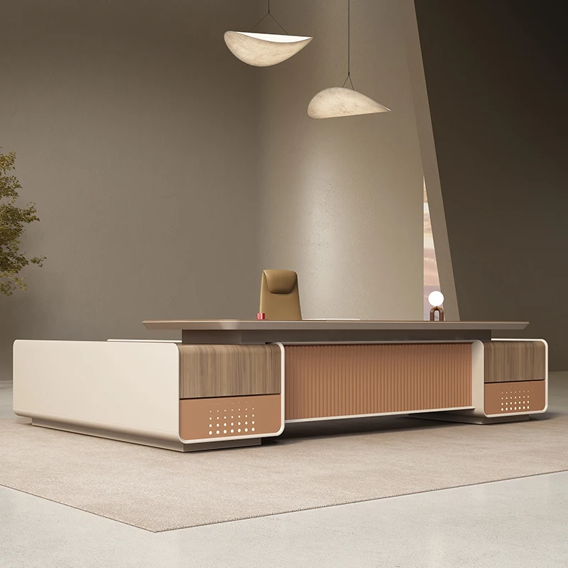 Modern Luxury Computer Desks Storage Corner Drawers Reception Customized Boss Desk High Quality Escritorio Oficina Furniture Modern Luxury Computer Desks Storage Corner Drawers Reception Customized Boss Desk High Quality Escritorio Oficina Furniture