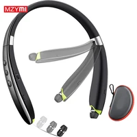 MZYMI SX-990 Wireless Bluetooth Headset Neckband Foldable Headphones Retractable Earbuds Noise Cancelling Hifi Stereo Earphones - Image 2