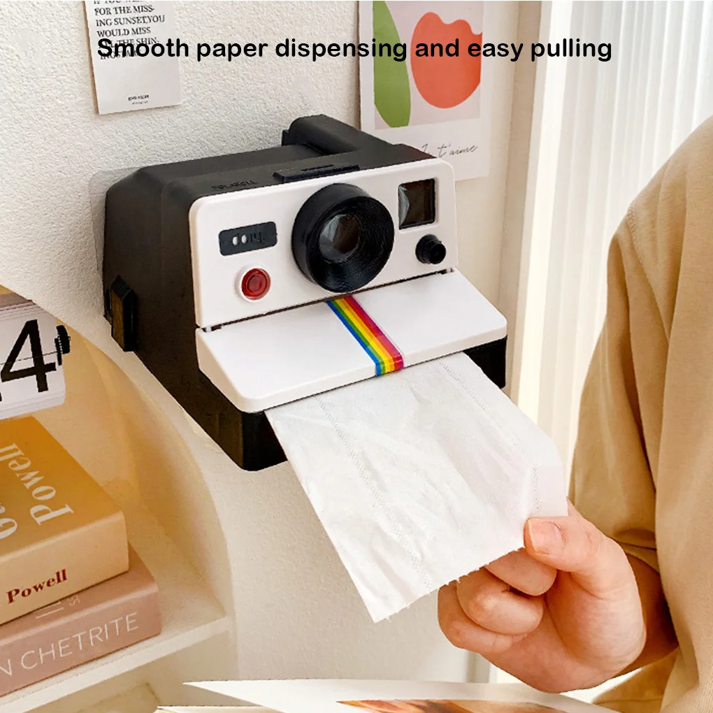 Dispensador de toallitas con forma de cámara instantánea Polaroid