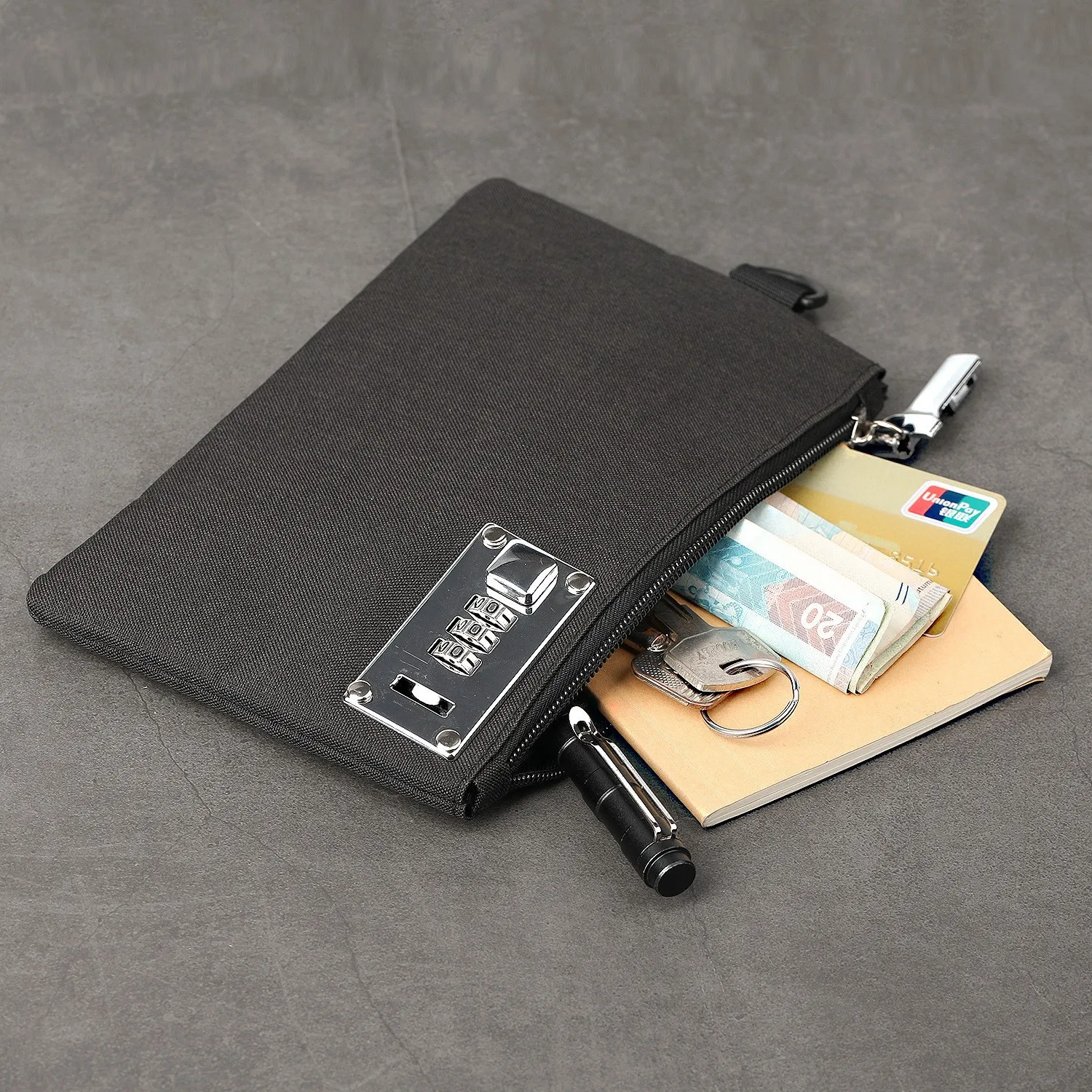 Gebwolf Lockable Money Bag-Securely Store Cash, Passports, and Credit Cards with this Multi-Function Bag