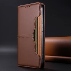 Premium Magnetic Leather Wallet Case with Magnetic Closure for Motorola Edge 70 (BW)
