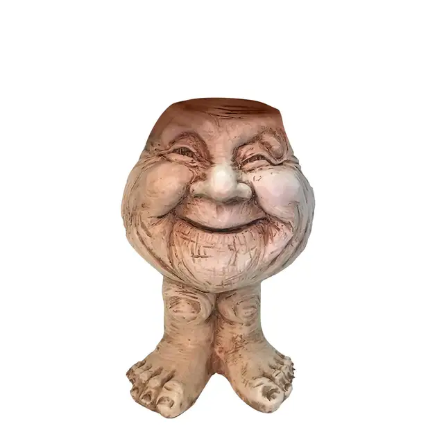 Homestyles Antik Fehér Morcos És Nagyi A Mugly Arcszobor Ültető - Image 2