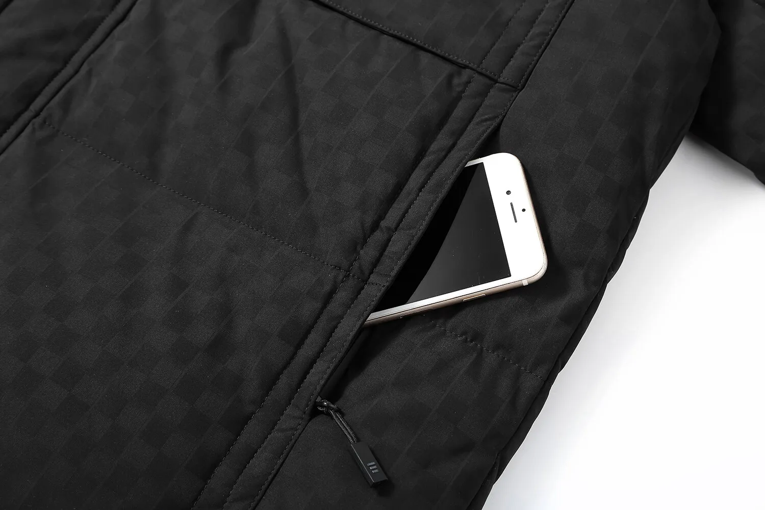 Lässige warme Herren-Erdendunenjacken mit Karomuster und Kapuze, 2025, Winter-Streetwear, karierter Puffermantel, winddichte, gepolsterte Outdoor-Kleidung – Detail 15