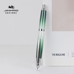 JINHAO Retractable Metal Fountain Pen with Clip and Converter - School Supplies Stationery - F (Gradient Matcha)