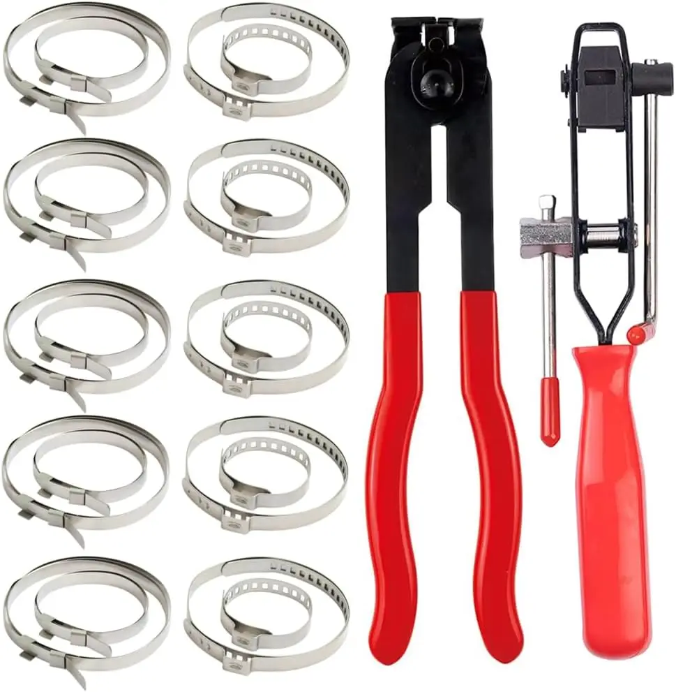 CV Boot Clamp Stainless Steel Clamp Clips 5/10/20Pcs Universal Axle CV Joint Boot Crimp Kit Driveshaft 20-50mm 50-120mm Adjustable