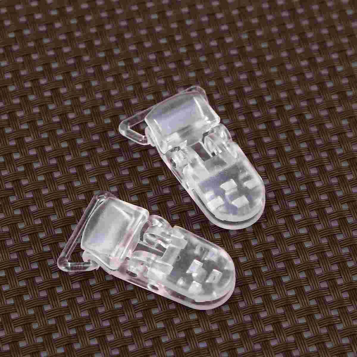 

25Pcs Pacifier Clips DIY Craft Clear Pacifier Badge T Shaped Clips Teething Grasping Clip Replacement for Infant Newborn