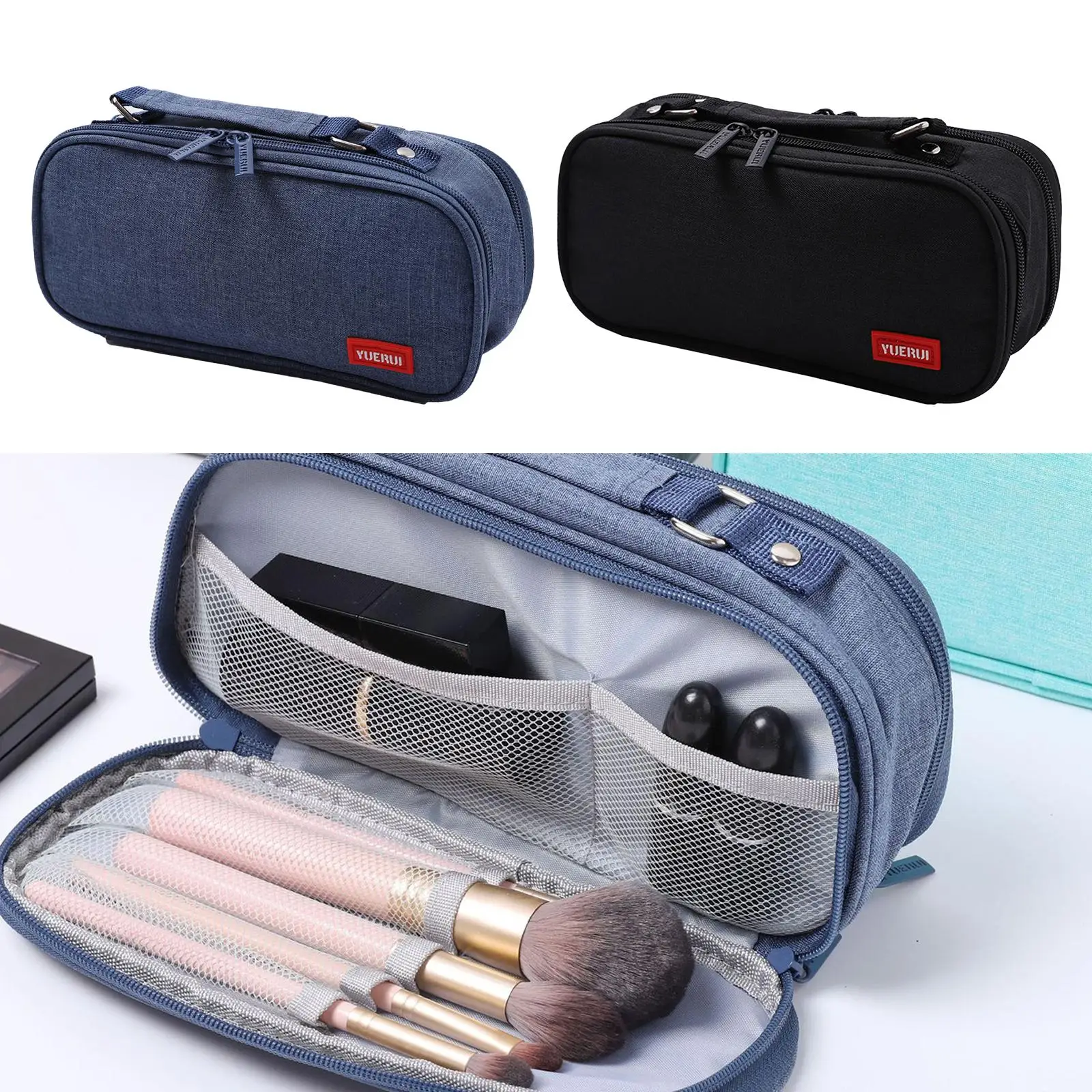 Large Capacity Pencil Case Stationery Pen Pouch Cosmetic Bag for Girls Boys