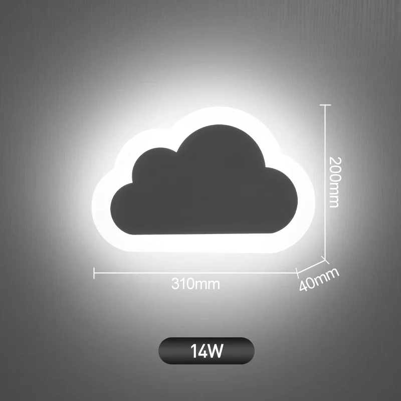 جميل LED داخلي الجدار مصباح موردن سحابة تصميم ديكو...