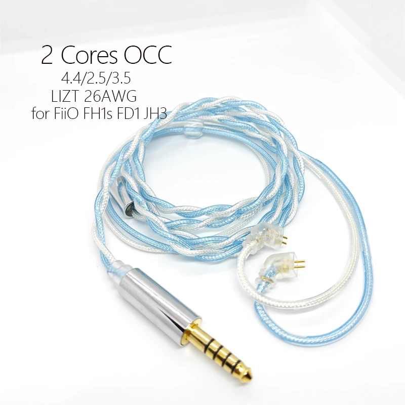 Для FiiO FH1s FD1 JH3 кабель LIZT 2-ядерные наушники посеребренное обновление OCC 4,4 мм Баланс 2,5 3,5