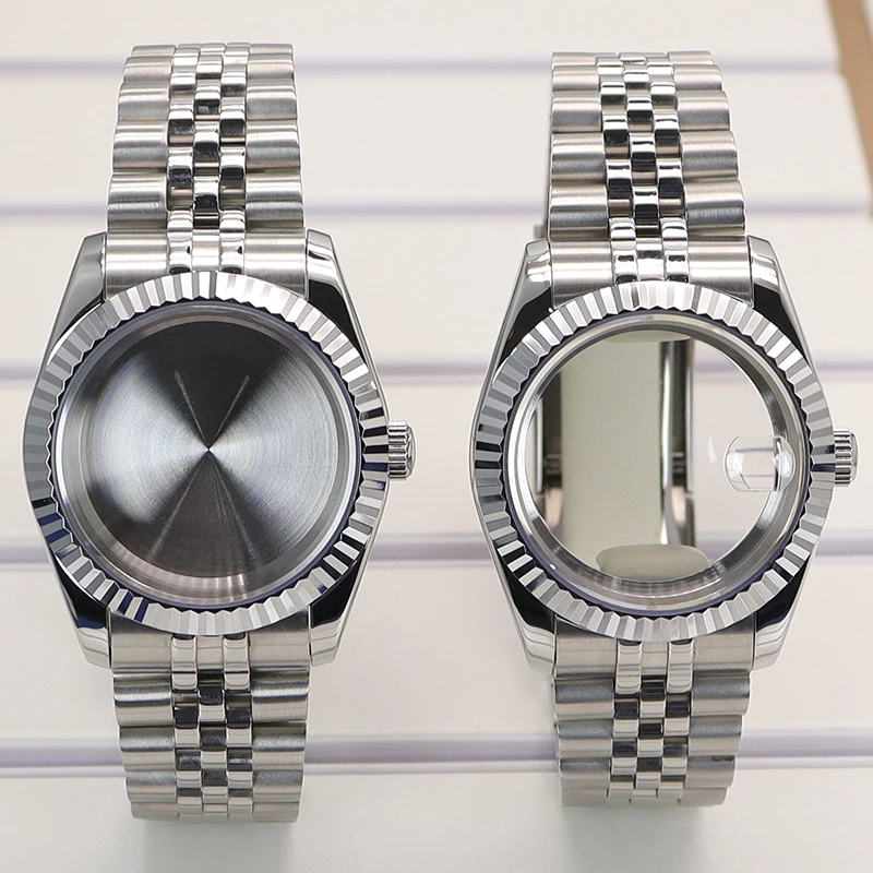 Premium Sapphire Crystal Watch Case with 5-Link Strap