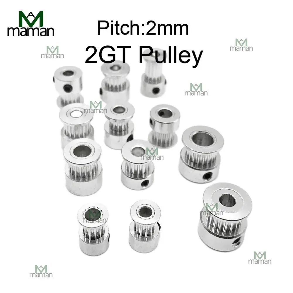 Timing Belt Pulley 2GT 14T 15T 16T 17T 18T 20Teeth Bore 3/3.17/4/5/6/6.35/8mm Belt Width 6/10mm Synchronous