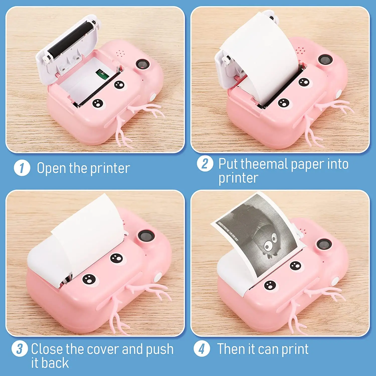 Thermal Paper 57*30mm for Children Camera Instant Printer and Kids Camera Printing Paper Replacement Accessories