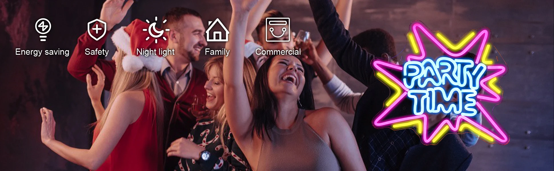 Description Picture 3 of itemParty Decoration Neon LED Sign USB powered Transparent Acrylic Back Panel For Wedding Bar Bedroom Festival Wall Decorative Light