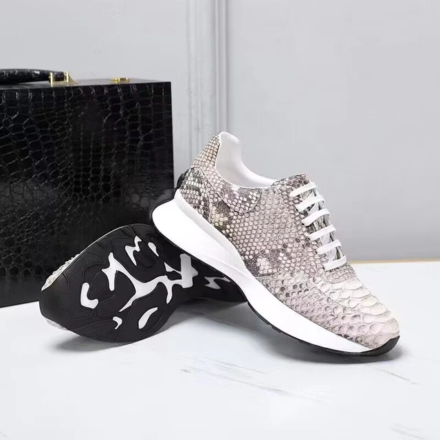 2022 Casual Shoes Men Women Sneaker Top Quality Snake Leather Sneakers  Embroidery Stripes Shoe Walking Sports Trainers3133360 From Ooow, $116.09 |  DHgate.Com