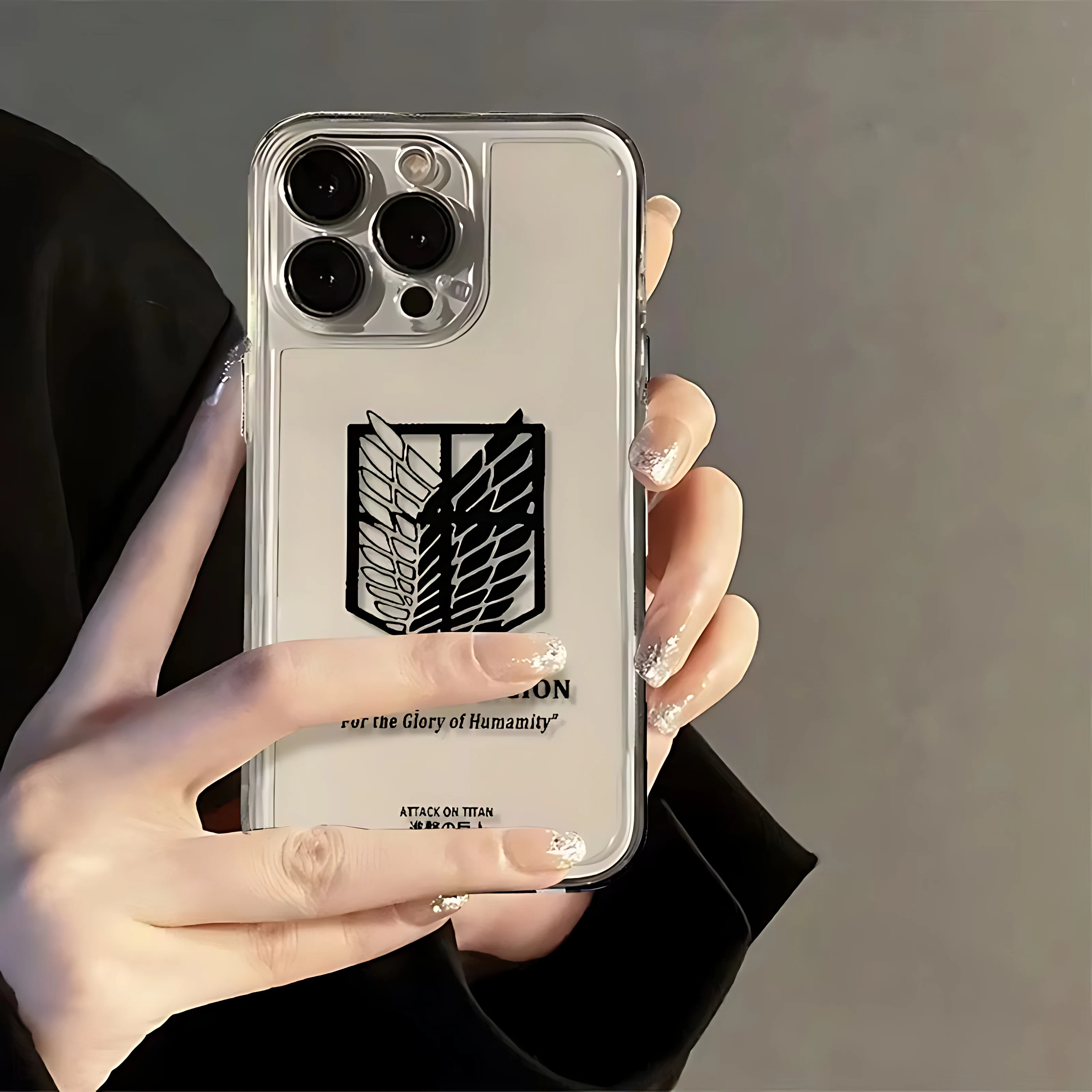 Anime Attack on Titan Clear Back Phone Case