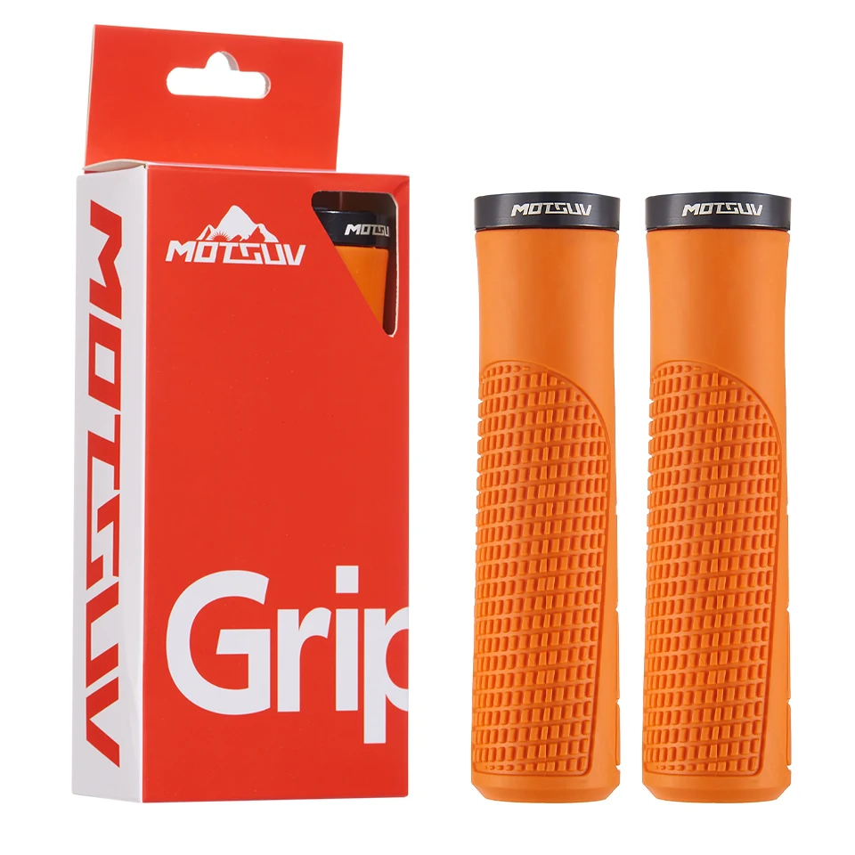 Premium Non-Slip Rubber Mountain Bike Handlebar Grips - Soft, Comfortable, Lockable Design (2-Pack)