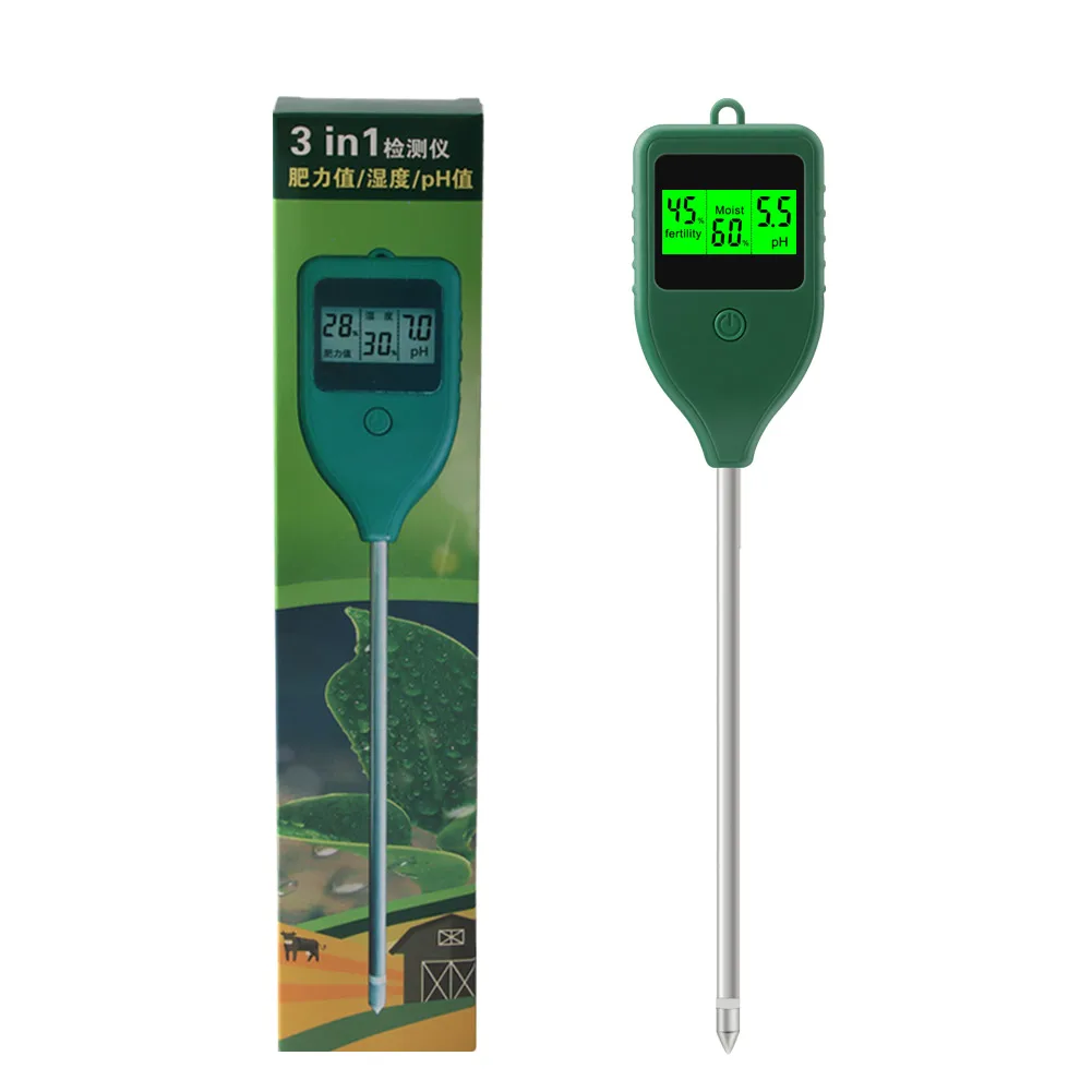 3 in 1 Soil PH Meter Farm Garden Fertility Tester Soil Moisture Test Detector fo