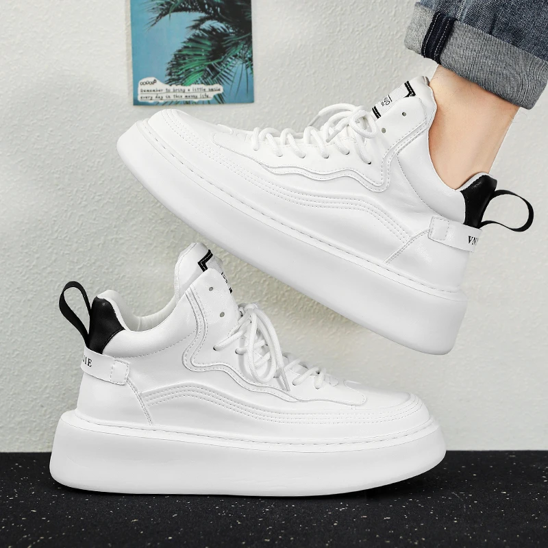 High Tops For Men White Black Causal Platform Skateboard Shoes Loafers Luxury Designer Sports Walking Sneakers Zapatos Hombre