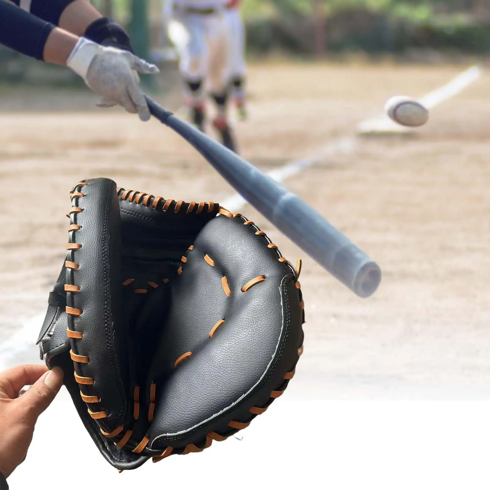 Thickened Baseball Glove Softball Mitt Flexibility Outfield Gloves Left Handed Comfortable PU Catcher Mitts for Training Match