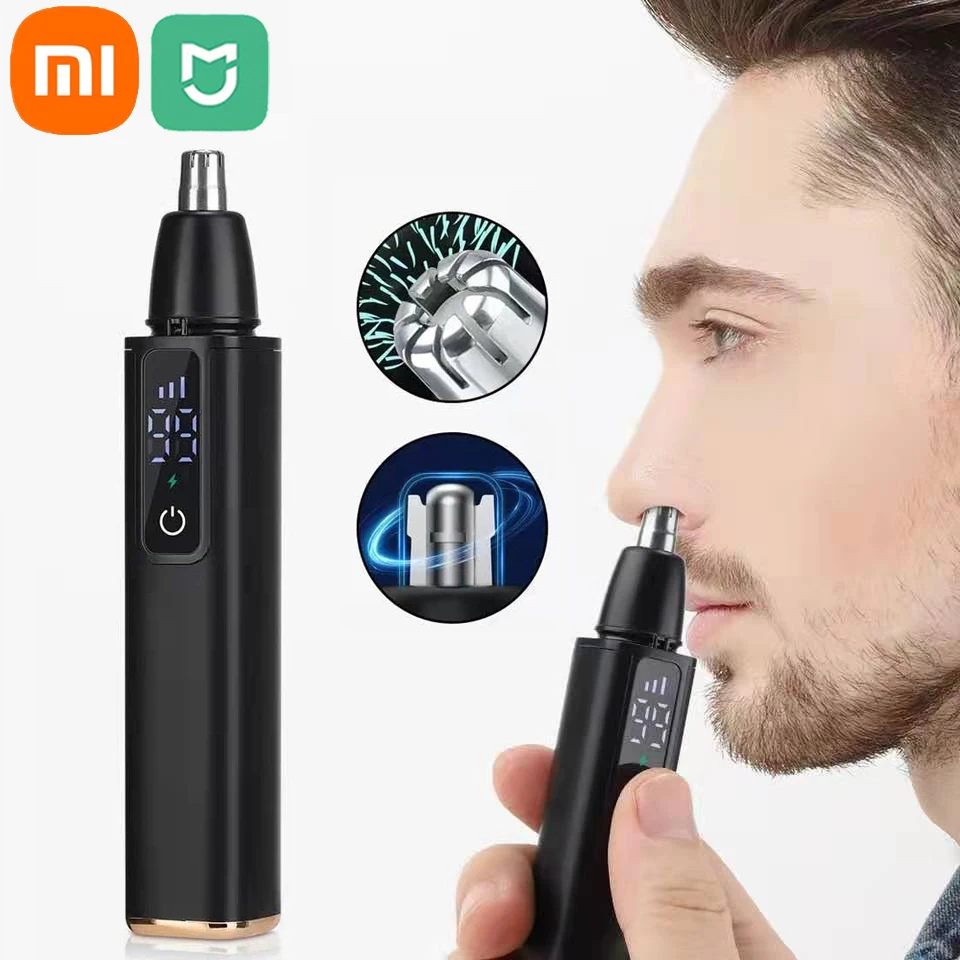 Xiaomi MIJIA Electric Nose Hair Trimmer Fast Charging USB Charging Home LED Display Safety Cleaning Care