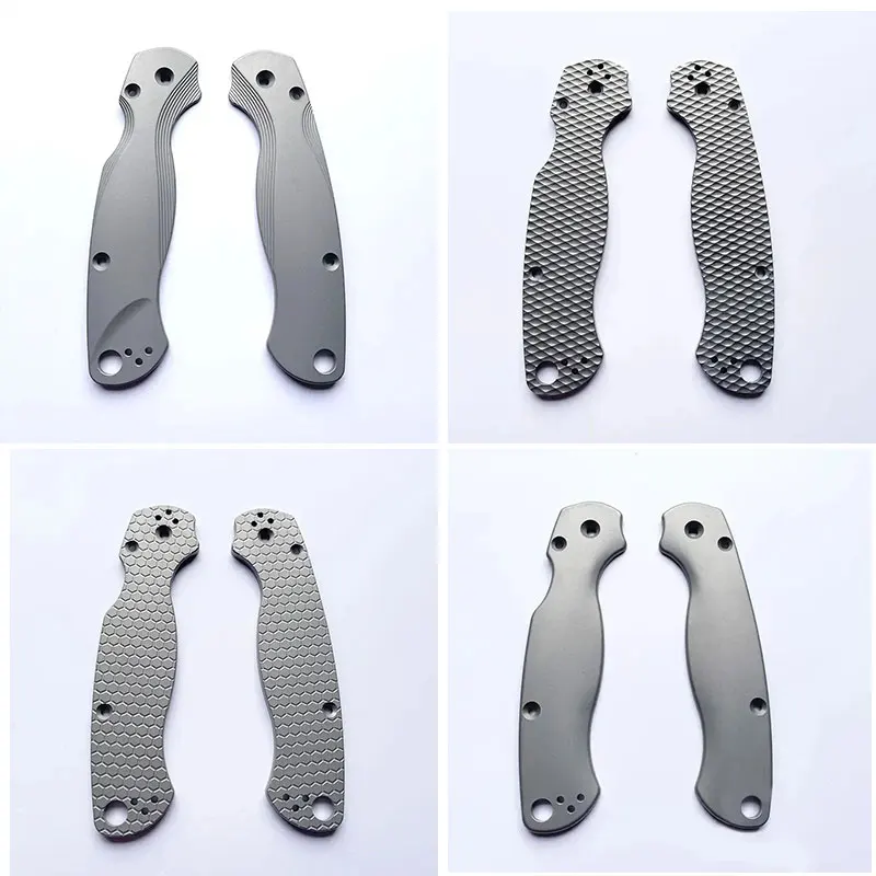 スペイヤードハンドルパッチ合金ハンドル付きspyderco-c81allo-parilitar2に適していますdiyアクセサリー