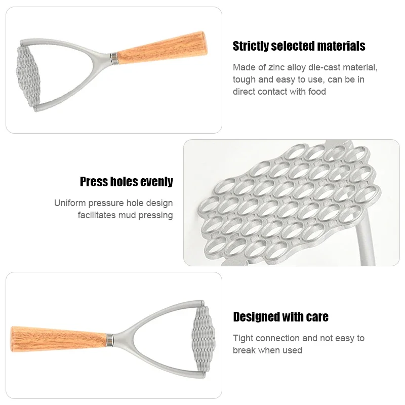 Potato Masher Manual Potato Masher Meat Potato Pressor Tool Whisk Food Cutter Crusher Garlic Pusher
