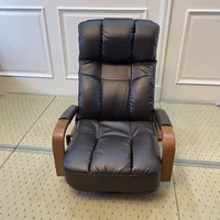 Floor Swivel Recliner Chair 360 Degree Rotation Living Room Furniture Modern Japanese Design Leather ArmChair Chaise Lounge 2