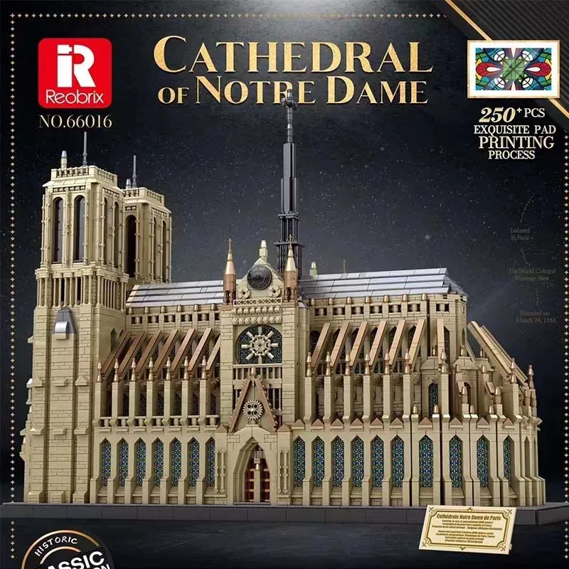 

8868 PCS Large Cathedral of Notre Dame Building Blocks Bricks Toys Education Birthday Christmas Gift