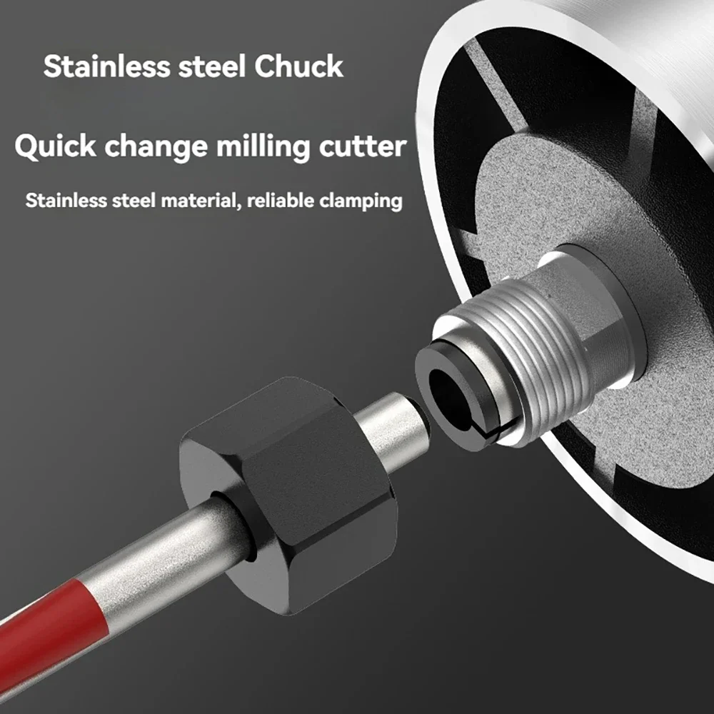 6-Speed Regulation Electric Trimmer Router Woodworking Tools Milling Machine for Wood Carpentry Arc Straight Trimming Slotting