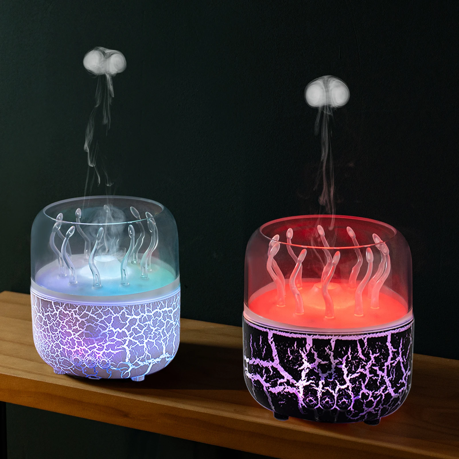 280ml Jellyfish Air Humidifier with Timer Essential Oil Diffuser Aromatherapy Jellyfish Diffusers for Home Bedroom Spa Office