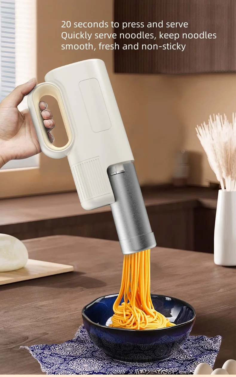 Noodle Maker Household Fully Automatic Wireless Stainless Steel Noodle Press Handheld Electric Maker