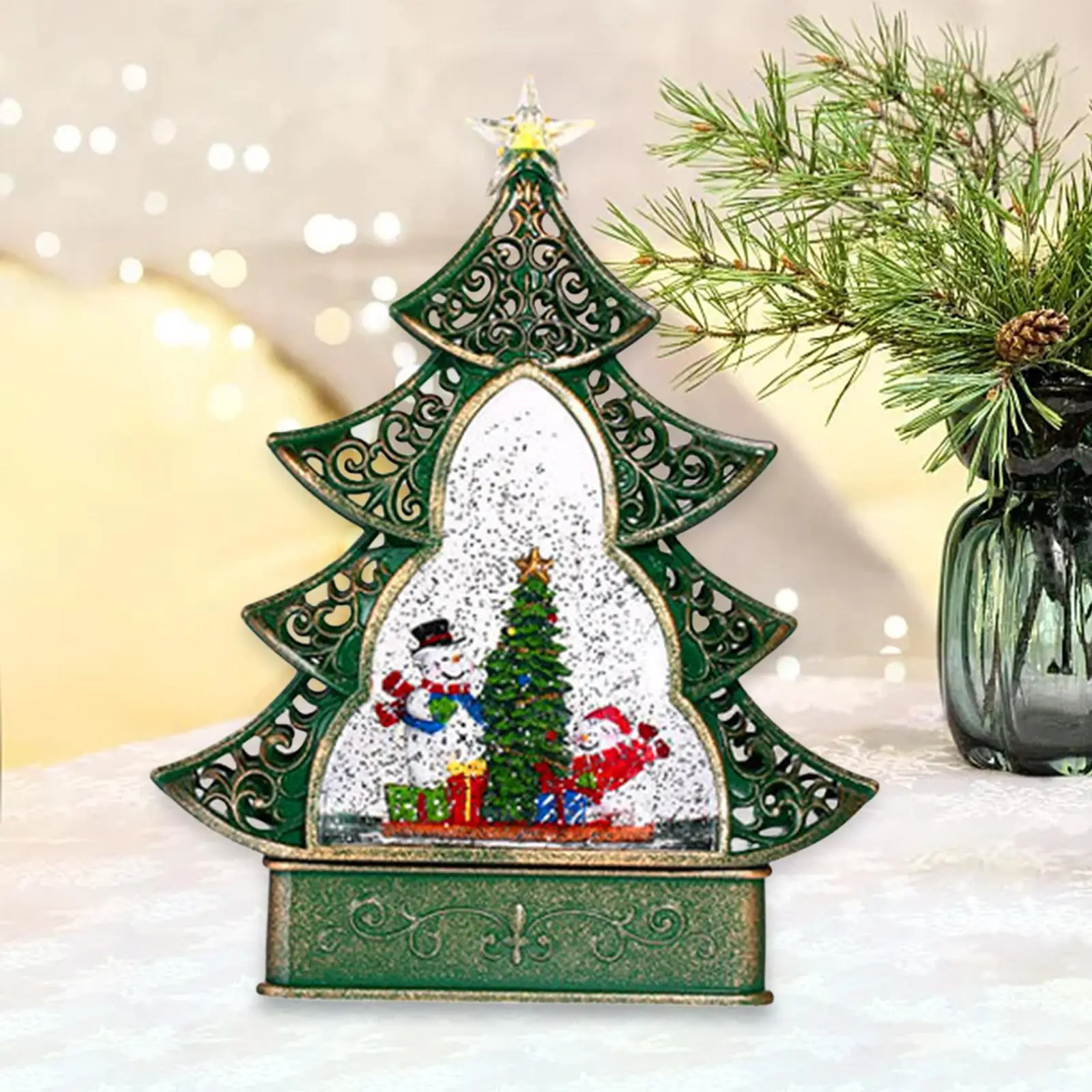 Christmas Tree Music Box Decorative Figurine Christmas Tabletop Decoration Xmas Decor for Birthday Indoor Shelf Home Bedroom Christmas Tree Music Box Decorative Figurine Christmas Tabletop Decoration Xmas Decor for Birthday Indoor Shelf Home Bedroom