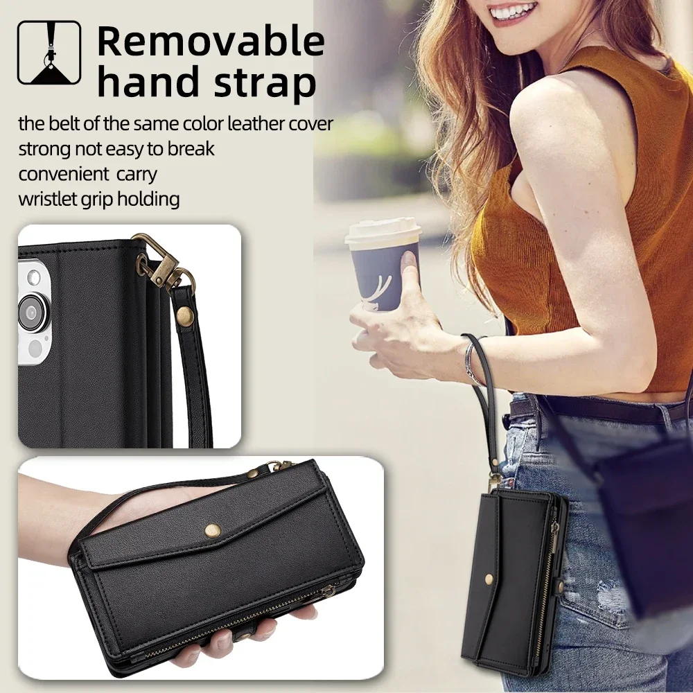 Luxurious Flip Cover PU Leather Phone Case with Card Slots and Stand Functionality