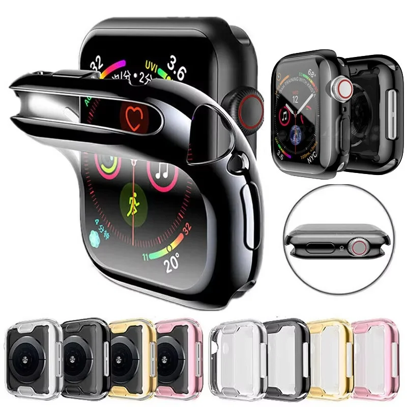 애플 워치 울트라 3 2 1 49mm TPU 풀 스크린 보호 케이스 iWatch 시리즈 9 8 7 6 5 4 SE 45mm 41mm 44mm 40mm 42mm 38mm