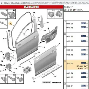 9811067580 nach oben Kipphebel für Peugeot 208 online kaufen