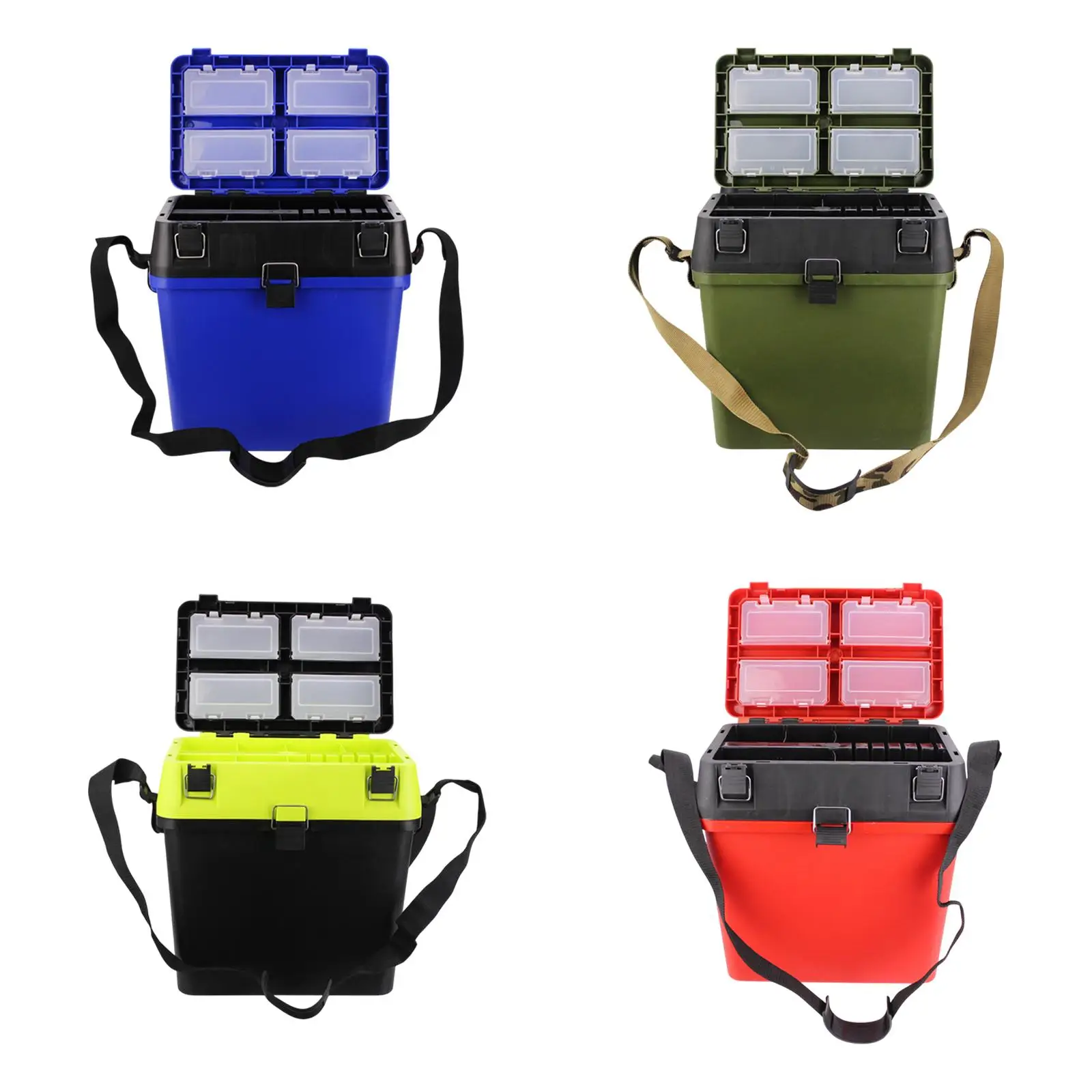 Fishing Tackle Box Fishing Equipment Waterproof Folding Handheld Fish Bucket Adjustable Shoulder Strap Portable Fishing Tool