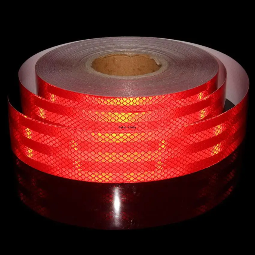 DOT-C2 Approved Reflective Tape - Red & White, 2" X 50' Roll For Trailers & Trucks