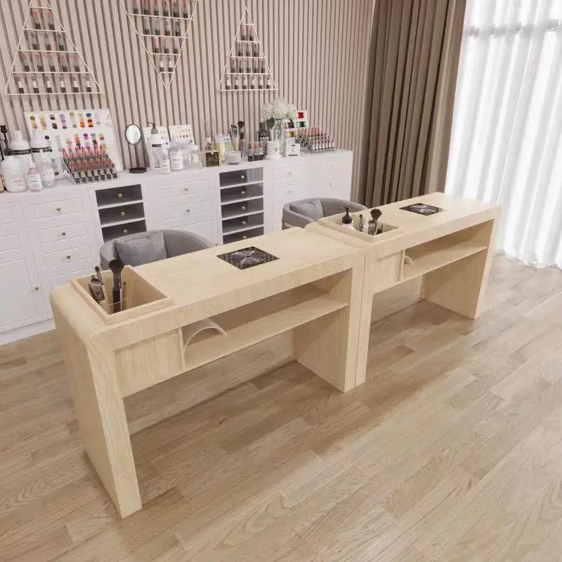 Wooden Manicure Table Exquisite Pedicure Cleaner Professional Folding Table Marble Vacuum Nageltisch Salon Furniture CY50ZJ