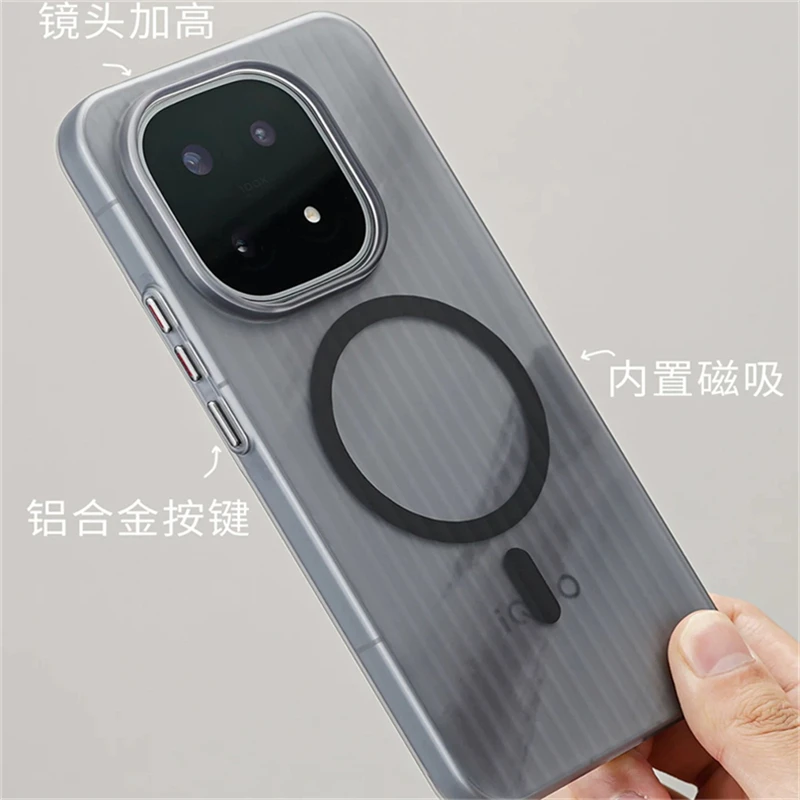 Magnetic Matte Transparent Shockproof Luggage Stripe Slim Case