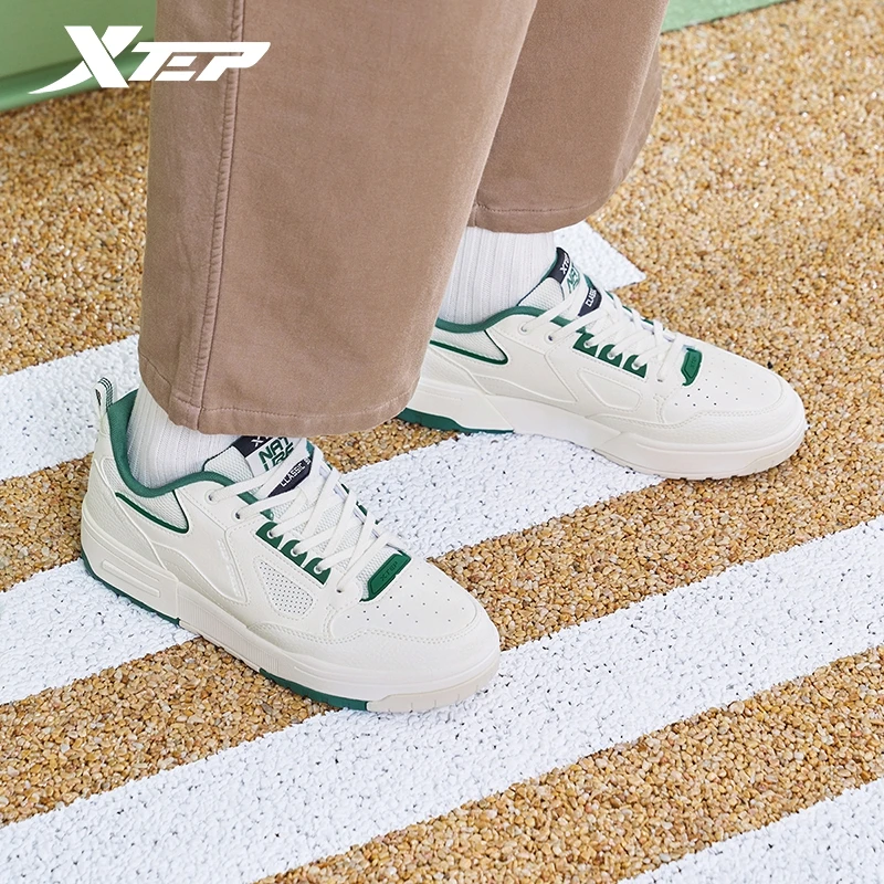 Xtep Daybreak Skateboarding Shoes For Men Spring Wear-Resistant Skate Shoes Durability Sneakers 976119310051