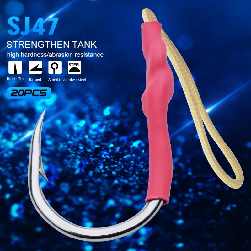 

Stainless Steel Hooks for Sea Fishing Barbed Anchor Hooks Seawater Corrosion Resistant Boat Hooks SJ47 5PCS/pack Fishing Gear