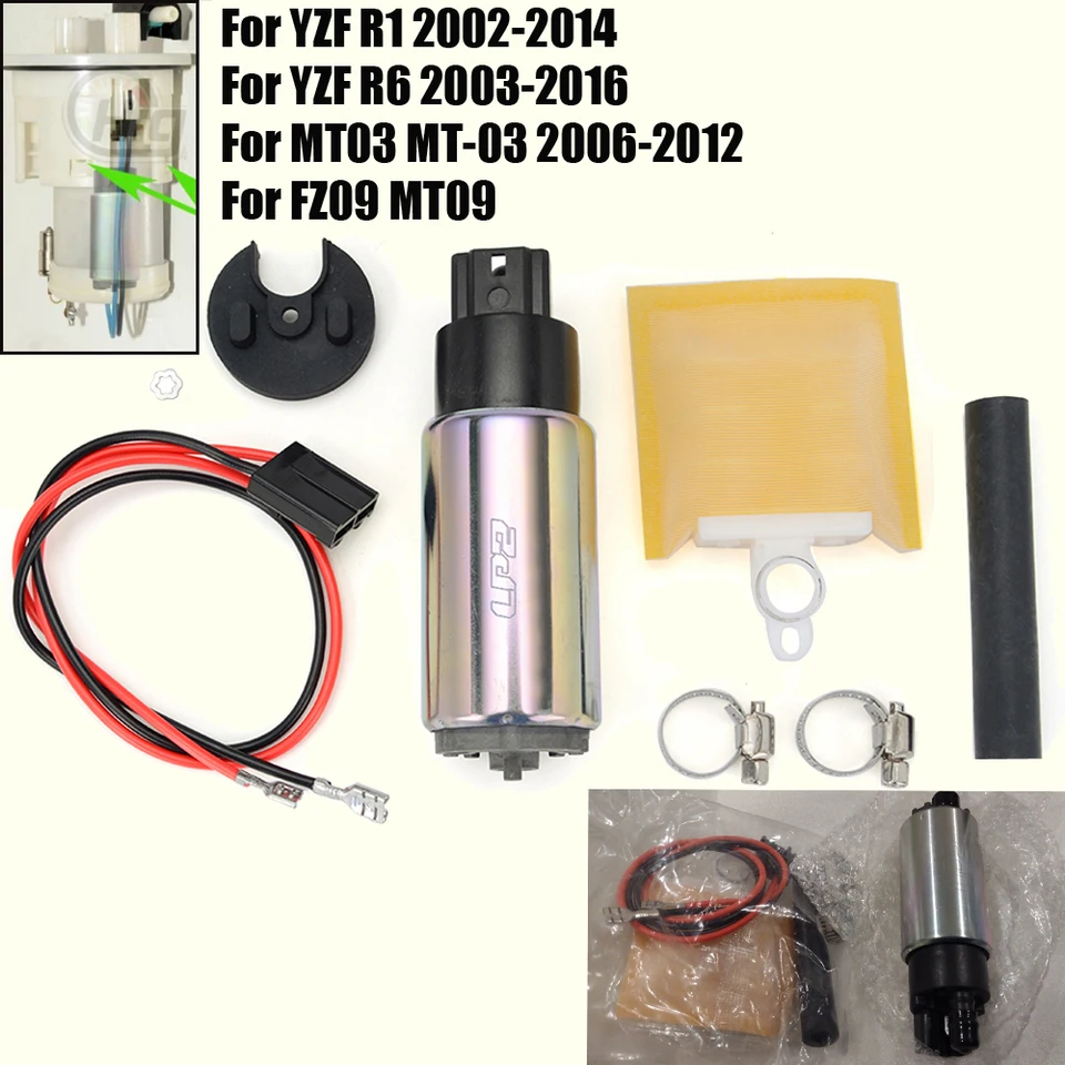 Fuel Pump for Yamaha YZF R1 R6 R1S R6S FZ09 MT09 MT03 FZ6 FZ8 FAZER TDM900  FJR1300 Vmax1700 XT660R XT660X XT660Z YZF600R YZF750R - AliExpress