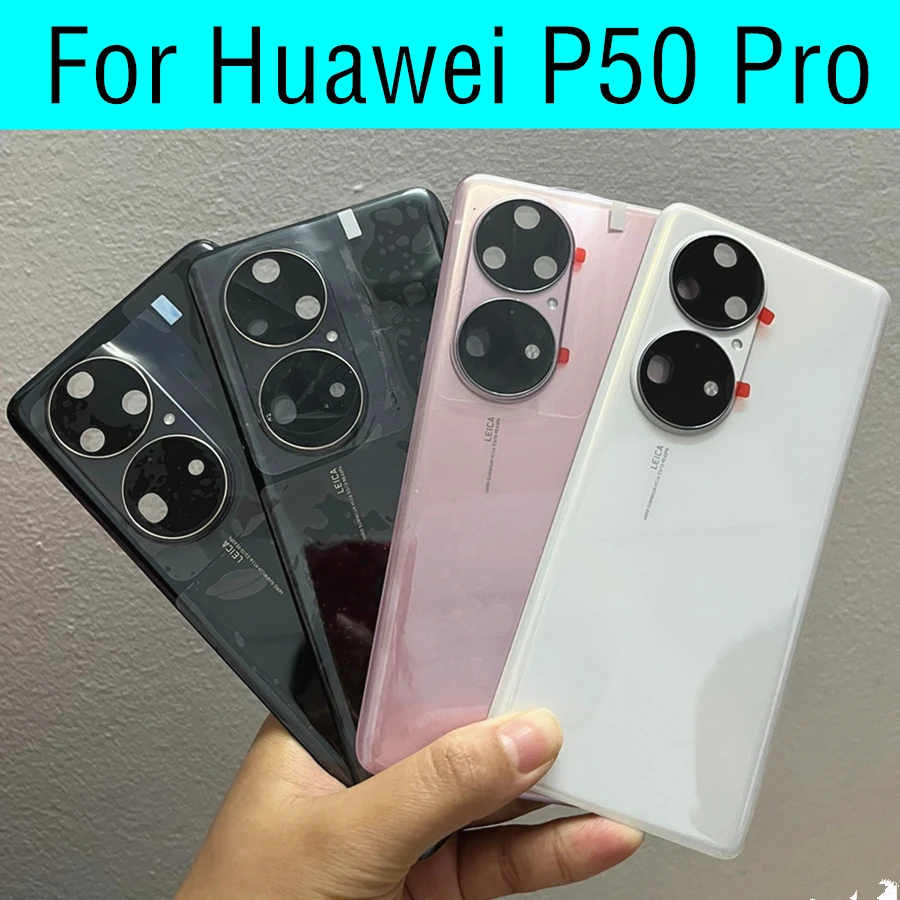 

6.6" For Huawei P50 Pro Back Battery Cover Back Glass Rear Housing Door Case For P50Pro Battery Cover With camera Frame Lens