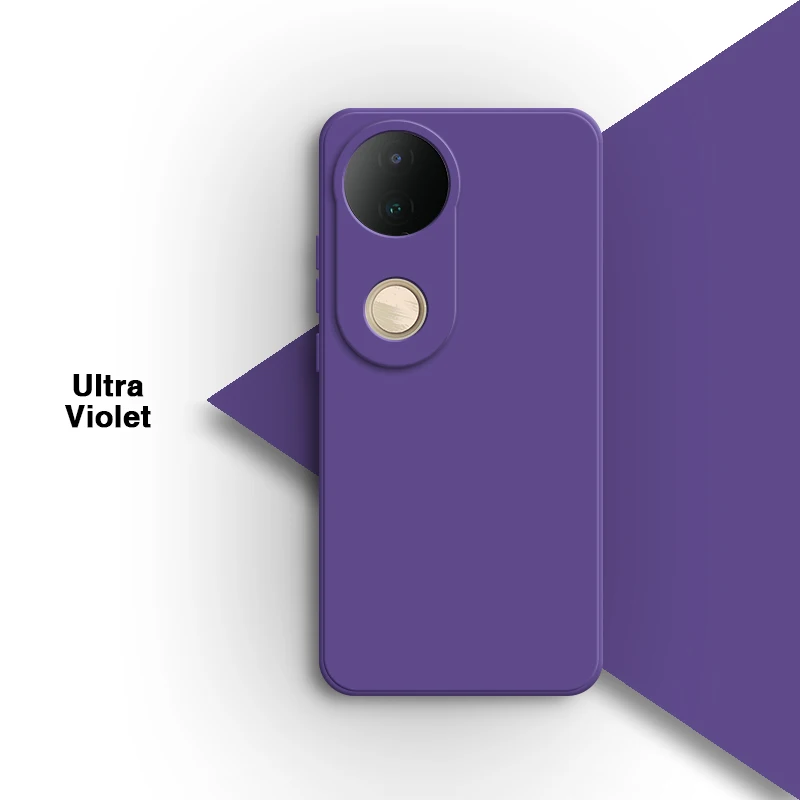 Solid Color Liquid Silicone Phone Case with Camera Protection